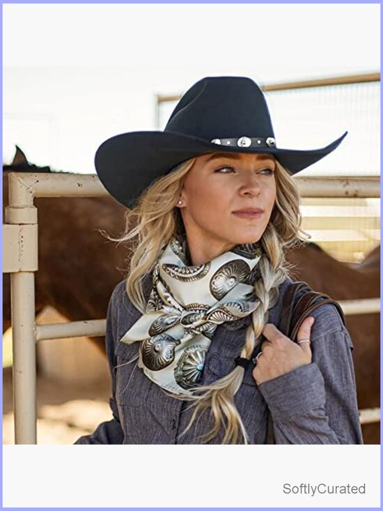 Studded Cowboy Hat with Belt Buckle - Medium, 56-58cm